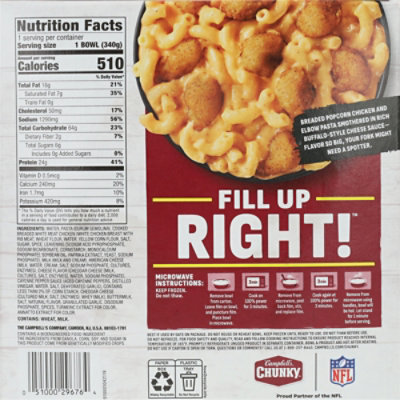 Campbell's Chunky Buffalo-style Chicken Mac And Cheese Bowl 12 Oz - 12 oz - Image 6