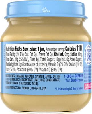 Us Gerber Banana Avocado Spinach 4 Oz Jar - 4 oz - Image 5