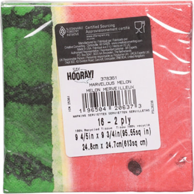 Marvelous Melon Bev Napkin - 16 ct - Image 3