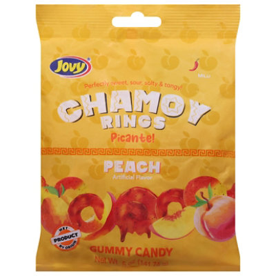Chamoy Peach Rings - 5 oz - Image 1