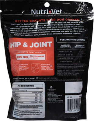 Nutri-vet Hip & Joint Biscuits For Dogs, Peanut Butter Flavor, 16 Oz - 16 oz - Image 4