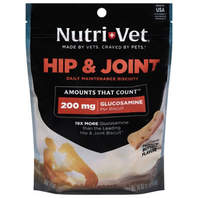Nutri-vet Hip & Joint Biscuits For Dogs, Peanut Butter Flavor, 16 Oz - 16 oz - Image 1