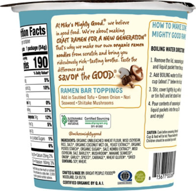 Mikes Mighty Good Soup Cup Ramen Miso - 1.91 oz - Image 5