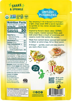 Gimme Seaweed Kcrisps Sea Salt - 1.41 oz - Image 5