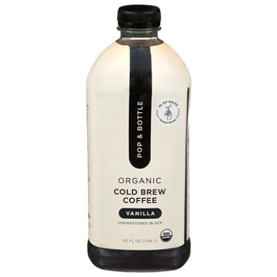 Pop And Bottle Coffee Cold Brew Vanilla Organic - 50 fl oz - Image 1