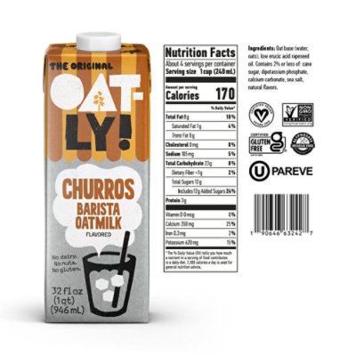 Oatly Oatmilk Barista Churros - 32 fl oz - Image 2