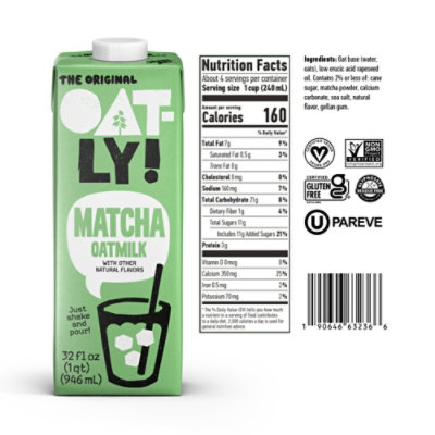 Oatly Oatmilk Matcha - 32 fl oz - Image 3