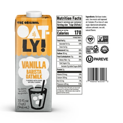 Oatly Oatmilk Barista Vanilla - 32 fl oz - Image 3