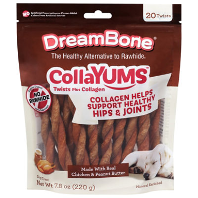 Dreambone Collayums Twists Made With Chicken And Peanut Butter - 20 ct - Image 1