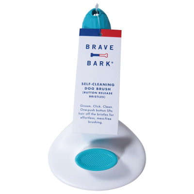 Bravebark Dog Brush With Retractable Bristles - Aq - 1 ea - Image 1