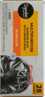 Signature Select Bag W/drawstring Multipurpose  30 Gallon 28 Ct - 28 ct - Image 3