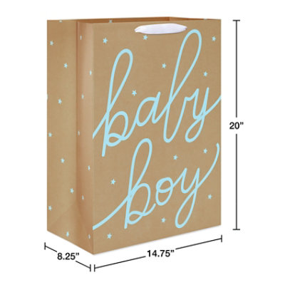 American Greetings 20 in. Baby Boy Jumbo Gift Bag (1-Count) - Image 2