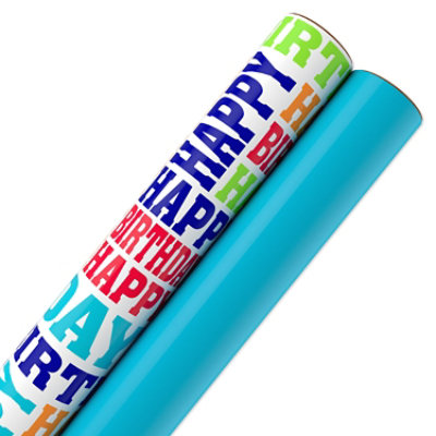 American Greetings 40 Sq. ft. Birthday Multi-Roll Wrap Happy Birthday (2-Rolls 60 in. x 288 in.) - Image 2