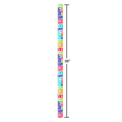 American Greetings 40 Sq. ft. Birthday Multi-Roll Wrap Happy Birthday (2-Rolls 60 in. x 288 in.) - Image 4