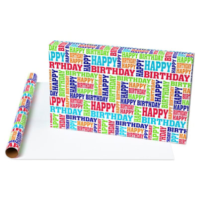 American Greetings 40 Sq. ft. Birthday Multi-Roll Wrap Happy Birthday (2-Rolls 60 in. x 288 in.) - Image 5