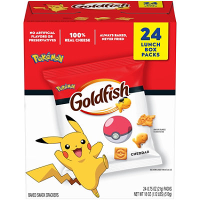Goldfish Pokemon Cheddar Crackers 24 Lunch Box Packs - 24 ct - Image 1