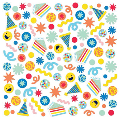 American Greetings 115 Count Birthday Party Confetti Colorful Confetti Icons Mix - Each - Image 1