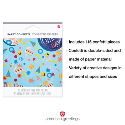 American Greetings 115 Count Birthday Party Confetti Colorful Confetti Icons Mix - Each - Image 3