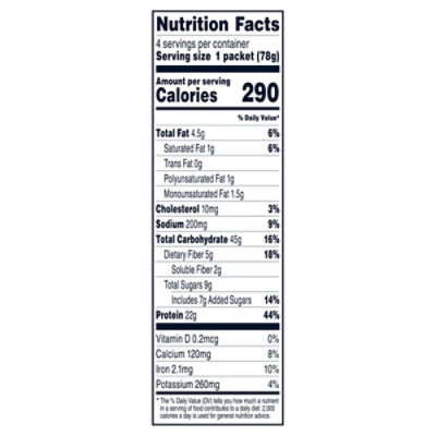 Quaker High Protein Instant Oatmeal Banana & Chocolate, 2.75 Oz X 4 - 6 ct - Image 3