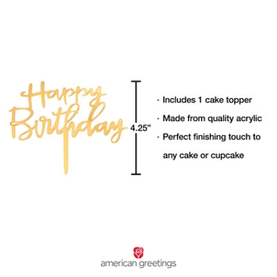 Caketopper Hbd Gold Prty Access & Decor Shared Everyday - ea - Image 3