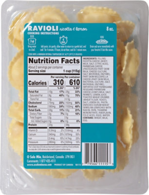 O Sole Mio Ricotta & Lemon Ravioli - 8 OZ - Image 5