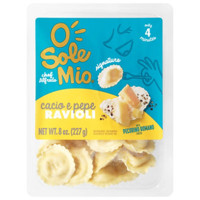 O Sole Mio Cheese & Black Pepper Filled Ravioli - 8 OZ - Image 1