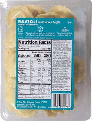 O Sole Mio Mushroom & Truffle Ravioli - 8 OZ - Image 5