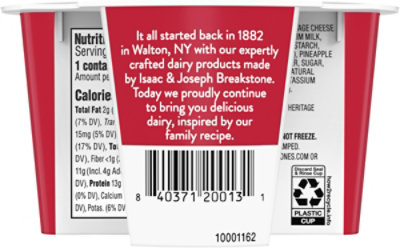 Breakstones Pineapple Cottage Cheese Doubles 2% Low Fat 4.7 Oz - 4.7 oz - Image 5