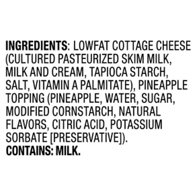 Breakstones Pineapple Cottage Cheese Doubles 2% Low Fat 4.7 Oz - 4.7 oz - Image 4