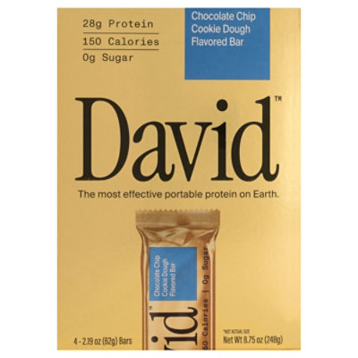 David Protein Bar Chocolate Chip - 8.75 oz - Image 2