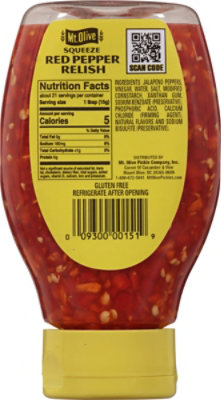 Mt Olive Squeeze Medium Heat Red Pepper Relish 10 Oz - 10 oz - Image 5