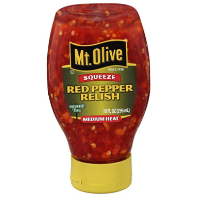 Mt Olive Squeeze Medium Heat Red Pepper Relish 10 Oz - 10 oz - Image 1