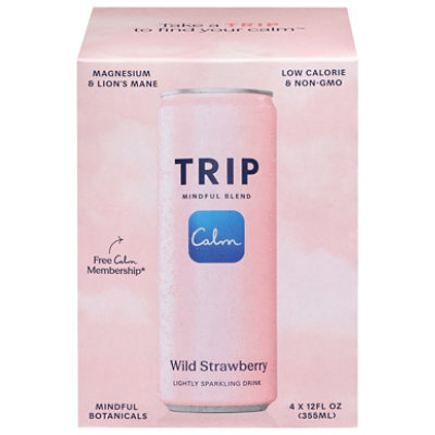 TRIP Wild Strawberry Sparkling Magnesium Drink - 4 -12 Fl. Oz. - Image 2