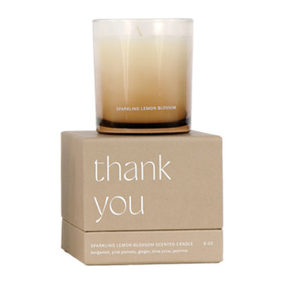 Overjoyed Boutique Sparkling Lemon Blossom Boxed Candle - 8 Oz - Image 1