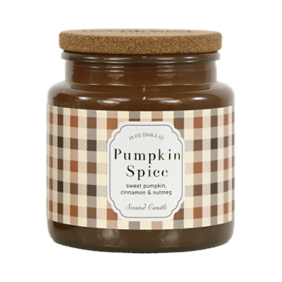 Overjoyed Boutique Pumpkin Spice Scented Apothecary Jar Candle - 13 Oz - Image 1
