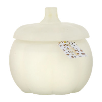 Overjoyed Boutique Pumpkin Candle White - Each - Image 1