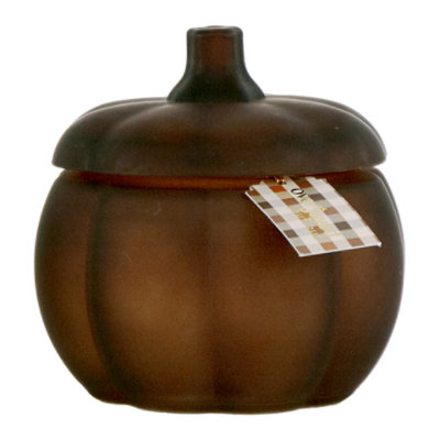 Overjoyed Boutique Pumpkin Candle Brown - Each - Image 1