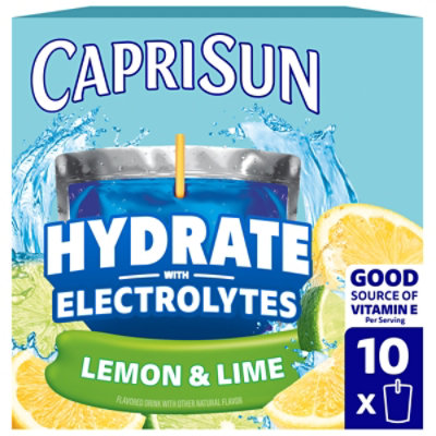 Capri Sun Hydrate With Electrolytes Flavored Drink With Other Natural Flavor, 10 Pouches, For On- - 10.0 EA - Image 1