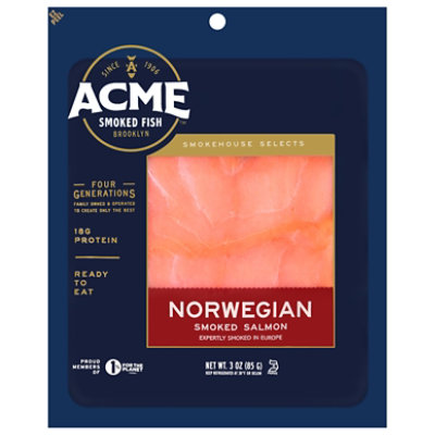 Acme Norwegian Smoked Salmon 3 Oz - 3 OZ - Image 1
