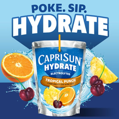 Capri Sun Hydrate With Electrolytes Flavored Drink With Other Natural Flavor, 10 Pouches, For On-the - 10-6 FZ - Image 2