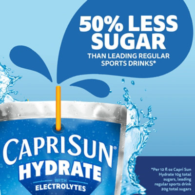 Capri Sun Hydrate With Electrolytes Flavored Drink With Other Natural Flavor, 10 Pouches, For On-the - 10-6 FZ - Image 5