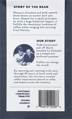 La Colombe Coffee Whole Bean Monaco - 12 oz - Image 3