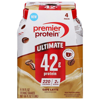 Premier Protein Ultimate 42g 4ct-14fz Cafe Latte - 56 fl oz - Image 2