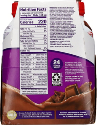 Premier Protein Ultimate 42g 4ct-14fz Chocolate - 56 fl oz - Image 5