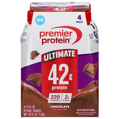 Premier Protein Ultimate 42g 4ct-14fz Chocolate - 56 fl oz - Image 1
