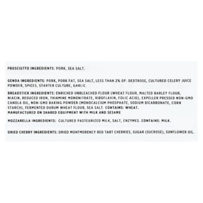 Creminelli Fine Meats Prosciutto Genoa Breadsticks Mozzarella Dried Cherries - 7 OZ - Image 4