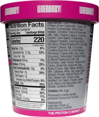 Legendary Foods Protein Pasta Garlic Parmesan Single Cup - 2.1 oz - Image 5