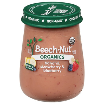 Beech-nut Stage 2 Organics, Banana, Strawberry & Blueberry - 4 Oz. - 4 oz - Image 1