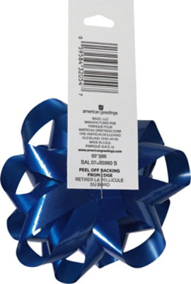 American Greetings 4.25 in. Blue Confetti Poly Gift Bow (1-Count) - Image 4