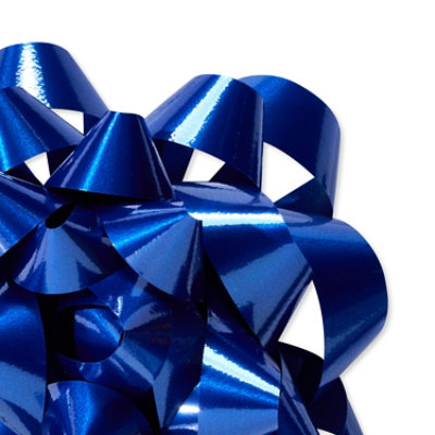 American Greetings 4.25 in. Blue Confetti Poly Gift Bow (1-Count) - Image 2